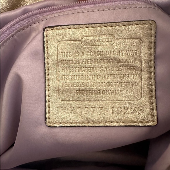Coach Y2K Tan, Brown and Gold Alexandra Bag with Dusty. - Picture 11 of 16